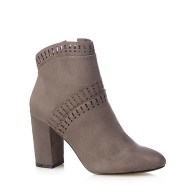 Nine by Savannah Miller Grey cut-out high boots